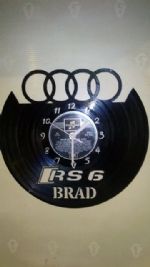 Audi Rs 6 Car Logo Personalised Vinyl Record Clock