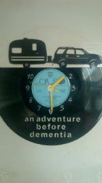 Car and Caravan Vinyl Record Clock